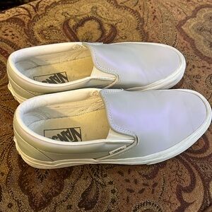 Vans slip in silver size 8